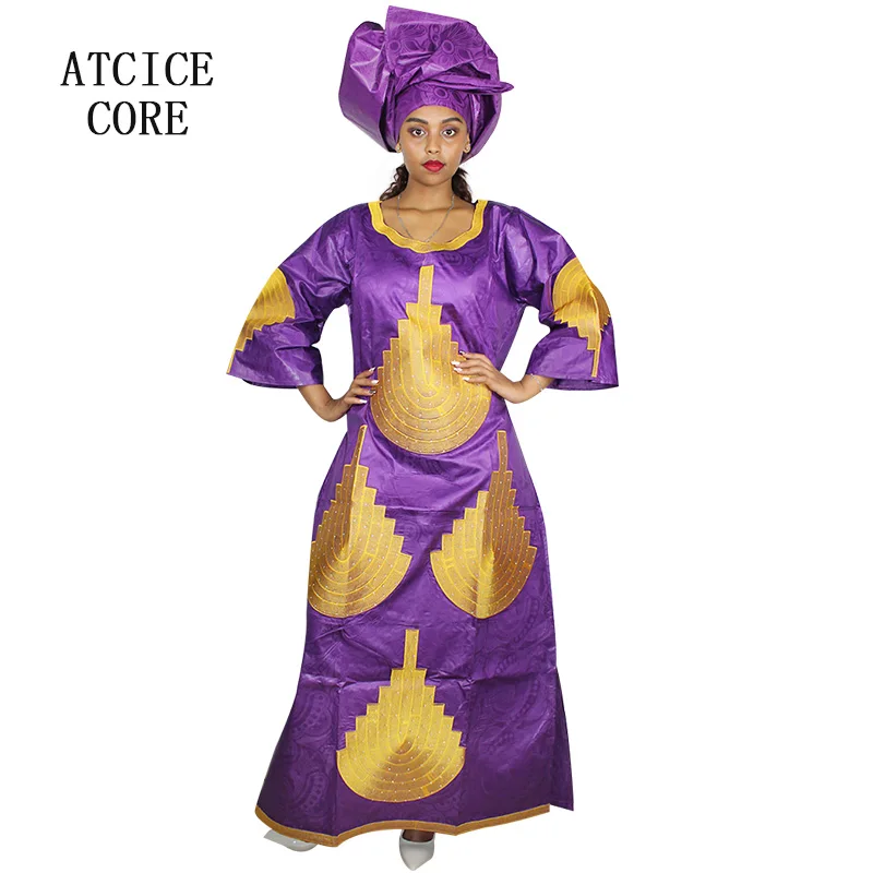 

african dresses for woman bazin riche embroidery design long dress LA093