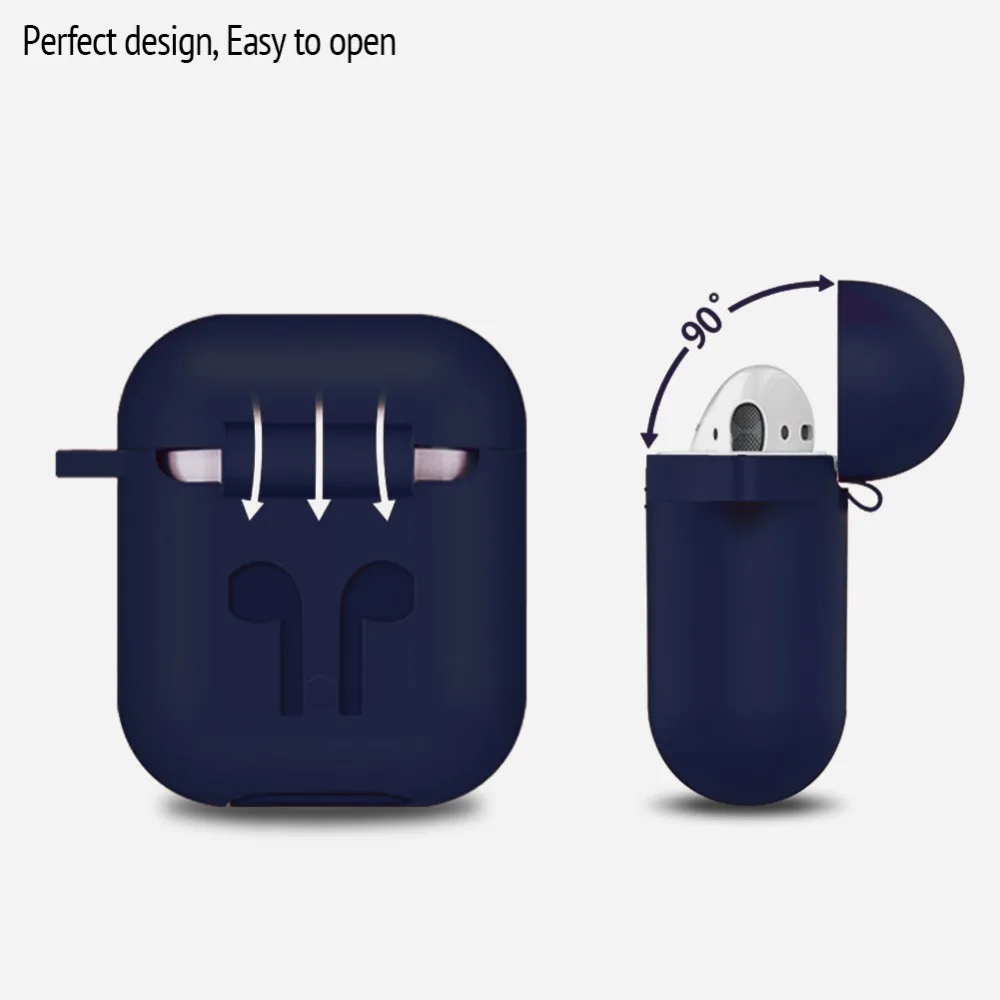 Чехол для AirPods телефона силиконовый защитный чехол/ремешок с защитой от