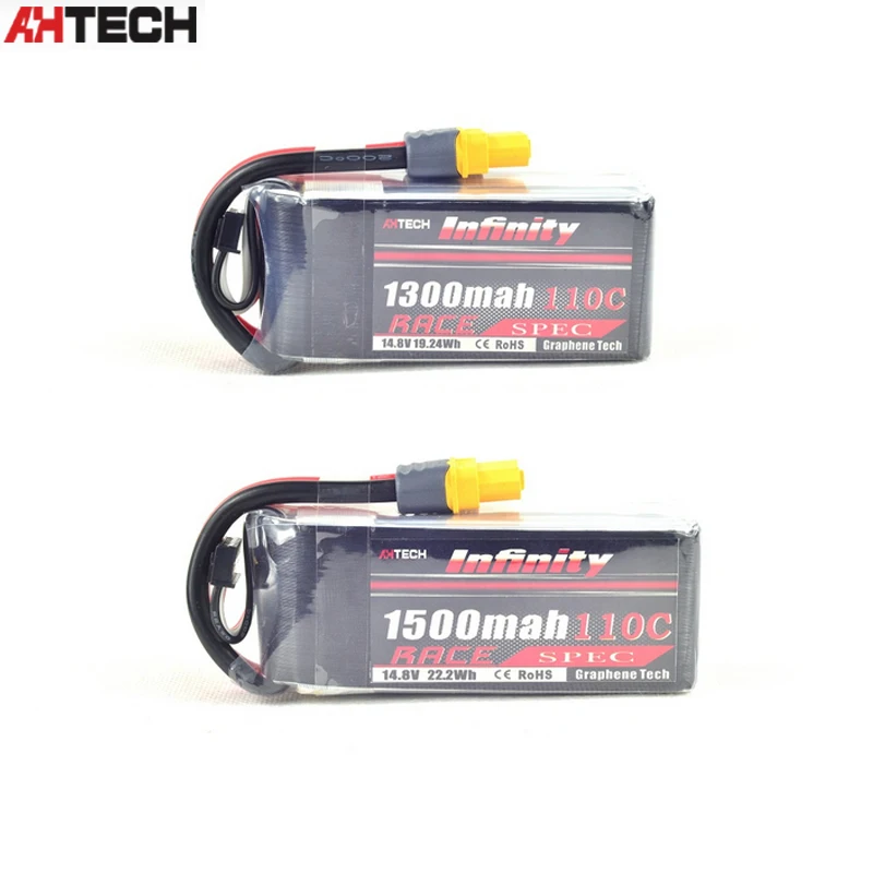 

Infinity 14.8V 1300mah / 1500mah 110C 4S1P Race Spec Lipo Battery for RC FPV Racing Drone Quadcopter Helicopter