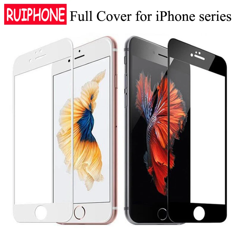 Для iPhone 7 8 6 6s Plus 5 Φ 5C SE 2020 полное покрытие Закаленное стекло Защитная пленка для