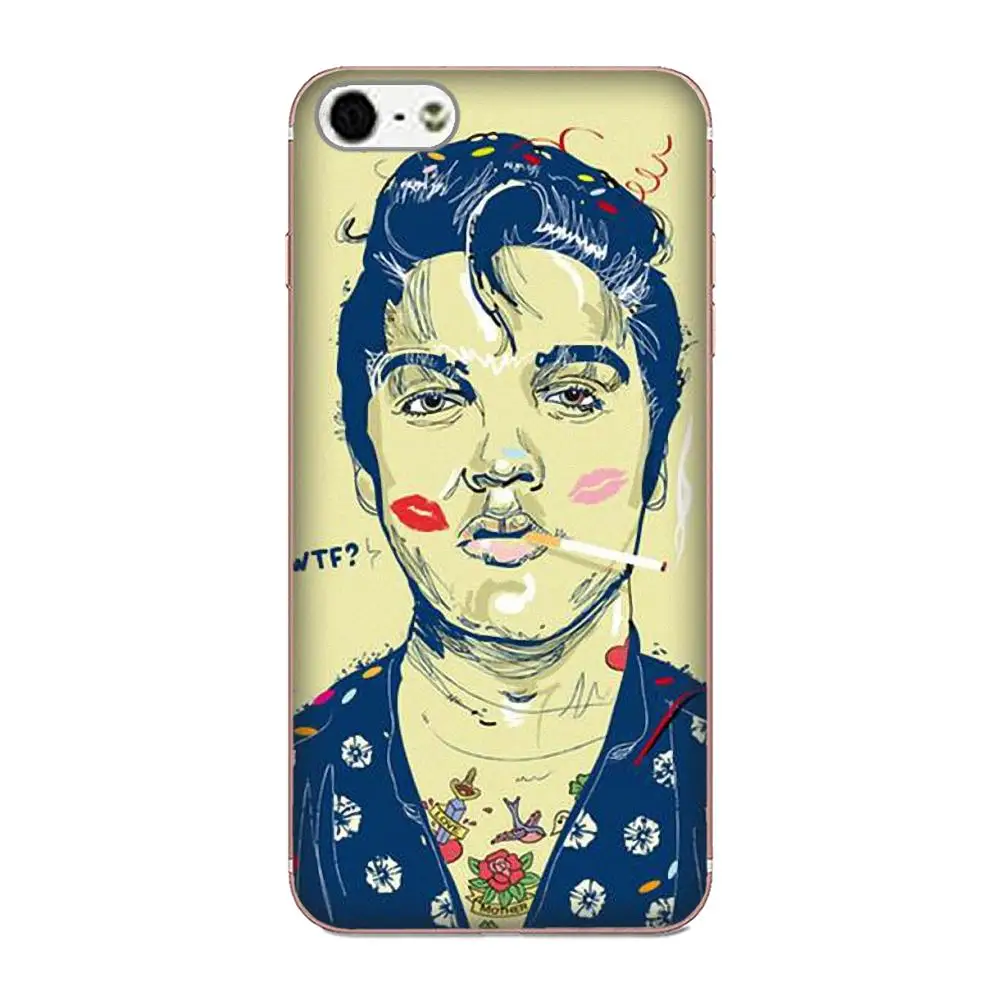 Прозрачный мягкий чехол Elvis Presley для Galaxy Grand Alpha G850 Core2 Prime S2 I9082 A3 A5 A7 On5 On7 2015 2016
