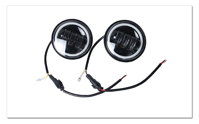 4.5 Harley Motorcycle Fog Lamp Halo Ring HID LED Fog Lights Bulb Led Auxiliar Fog Lamps Angel Eyes For Harley Motobike (4)