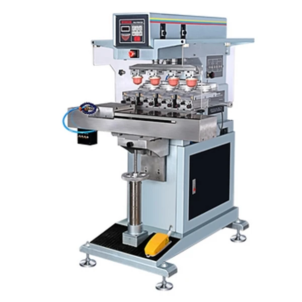 

automatic 4 color shuttle pad printing machine for promotional objects