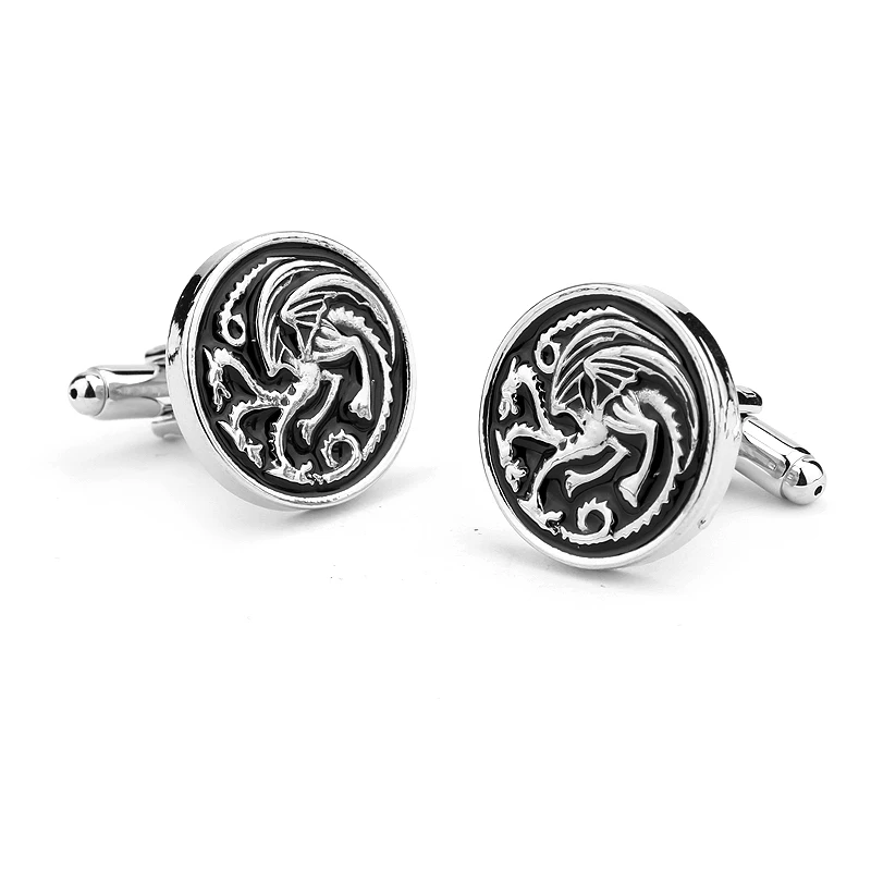 

Fashion Vintage Movie Game of Thrones Stark Cufflinks Men Shirts CuffLinks Wedding Party Luxury Men Cufflinks
