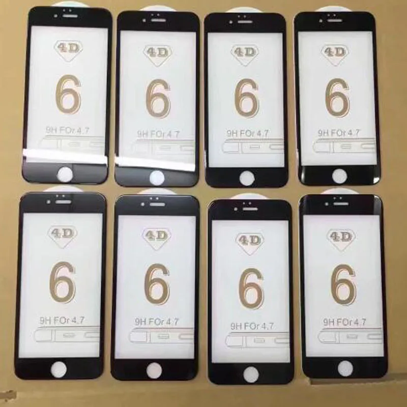 Закаленное стекло wcancanangli 4D твердость 9 H изогнутый край для iPhone 7 защитное полное