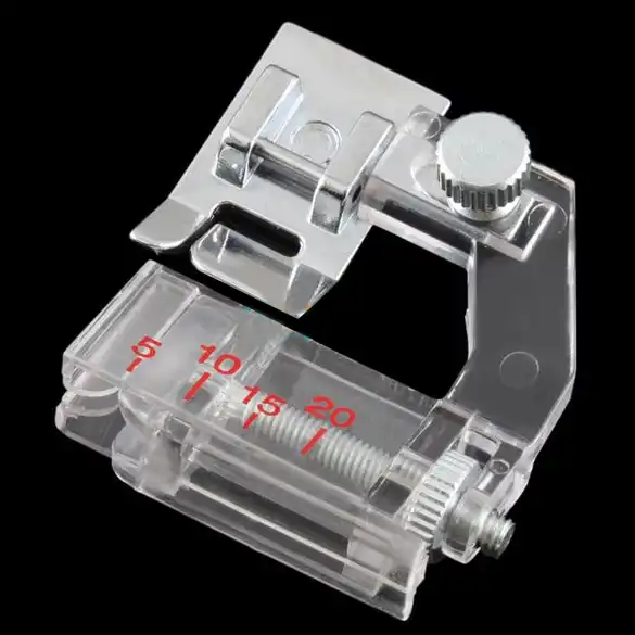 ADJUSTABLE Bias Binding Presser Foot Attachment Snap-On Sewing Machine etc UK