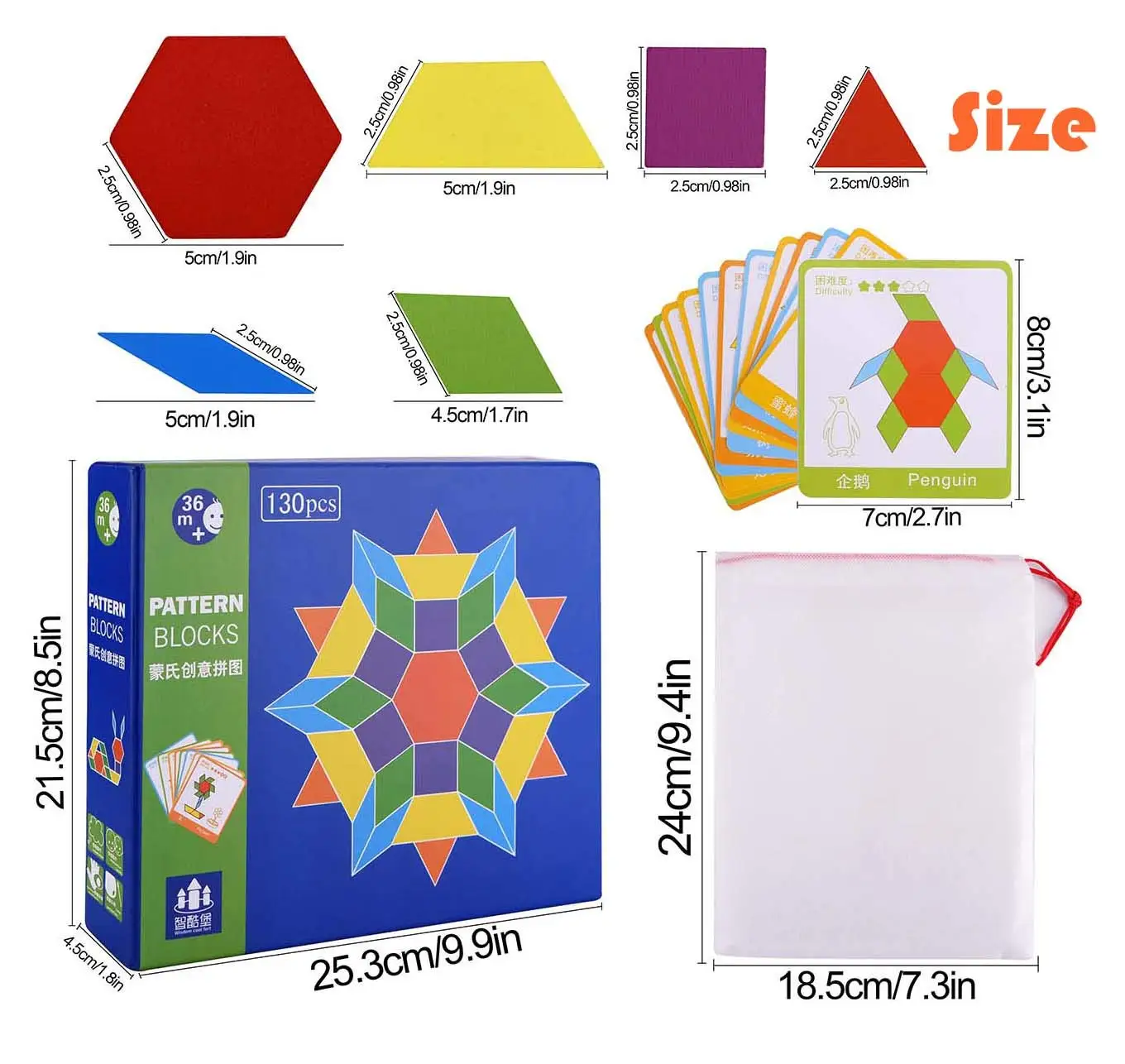 

130PCS Creative Puzzle Games Educational Toys For Children Jigsaw Puzzle Learning Kids Developing Wooden Toys For Boys Girls