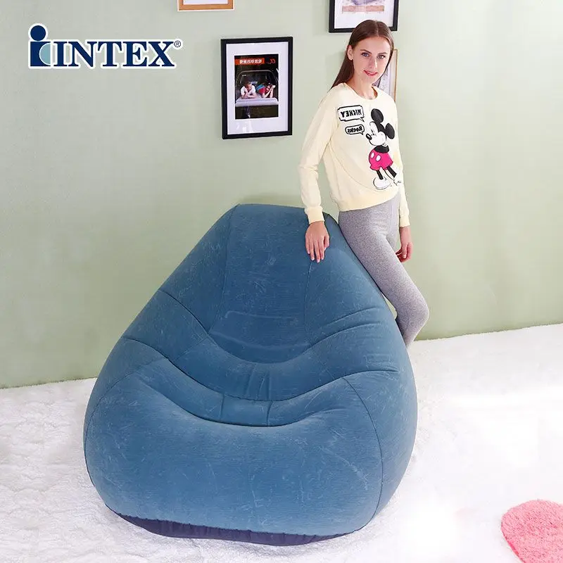 Флокированный бархат Делюкс Intex Beanless Сумка надувной стул с прокалываемым дном