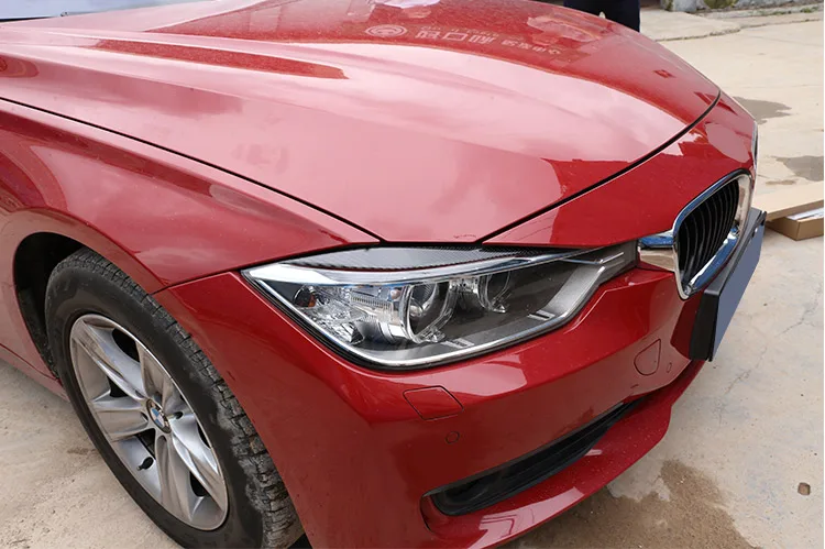 2 шт. Реальные углеродного волокна для BMW 3 4 серии F30 F32 F33 F36 2013-2019 передние противотуманные лампа полосы век отделка автомобильные аксессуары