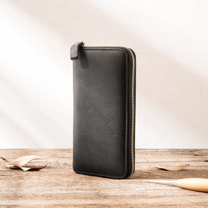 AETOO кошелек мужской длинный кожаный многофункциональный кошелек мужской клатч кожаный бумажник на молнии чехол-кошелек для телефона
