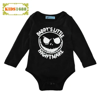 

Autumn Baby Boy Girl Romper 2016 Fashion Skull Letter Girls Boys Baby Romper Spring Black Personality Toddler Jumpsuit Halloween