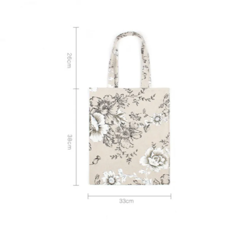 Многоразовая хозяйственная сумка складная эко женская сумка повседневное использование сумка на плечо цветочный принт Повседневная Холщовая Сумка-тоут