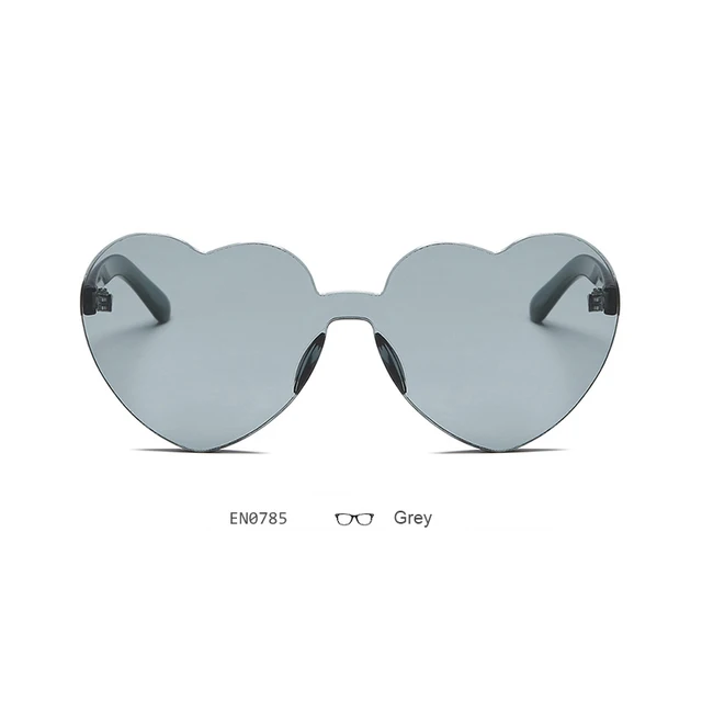 Aliexpress.com : Buy Rimless Clear Candy Color Designer Love Heart Lens ...