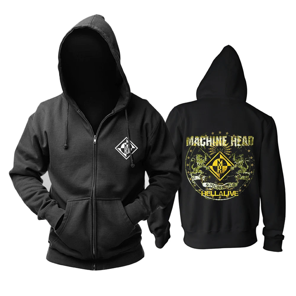 

Bloodhoof Free shipping Machine Head band Noise for heavy metal black hoodie Asian Size