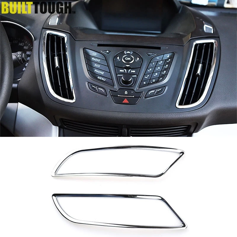 ABS Chrome Center Dashboard Air Outlet Vent Trim For Ford Kuga/Escape 2013-2017 ABS Chrome Center Dashboard Air Outlet Vent Trim For Ford Kuga/Escape 2013-2017