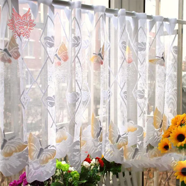 Crazy discount original Foreign trade butterfly sheer curtain,bay