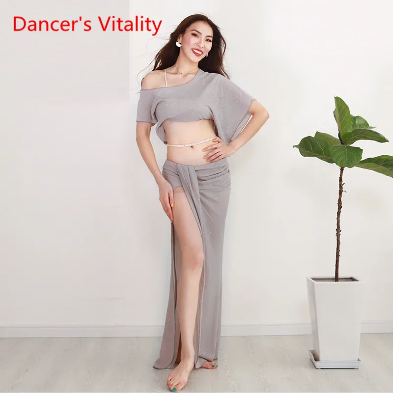 

Competition Belly Dance Practice Clothes Suit Sexy Dance Costume Women Beginner Sexy Long Skirt Costume free delivery