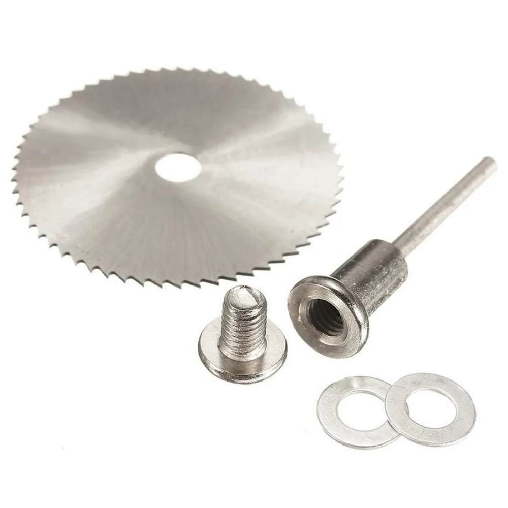 

6pcs/set Mini Portable Circular Saw Blade Set HSS Cutting Disc Mandrel Rotary Drill Tool Accessories for Wood Cutting Saw