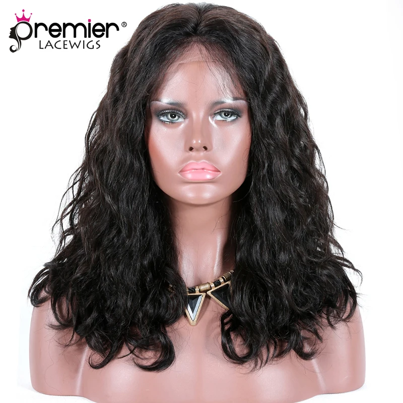 PREMIER LACE WIGS Double Drawn Hair Lace Front Wig Wet & Wavy Indian
