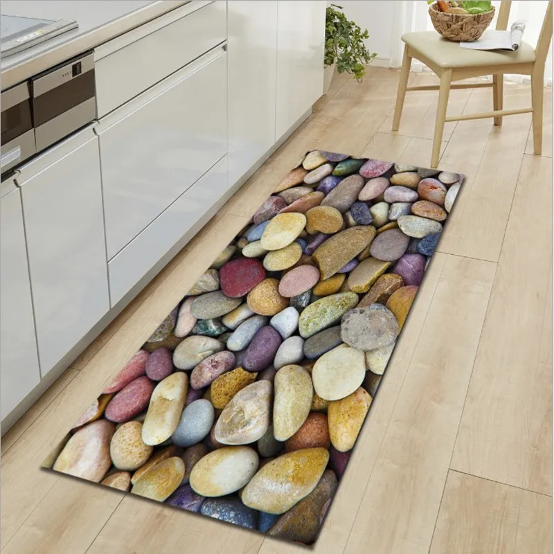  Pebble Printed Doormats For Entrance Door Non-slip Carpets For Living Room Coffee Table Floor Mats 