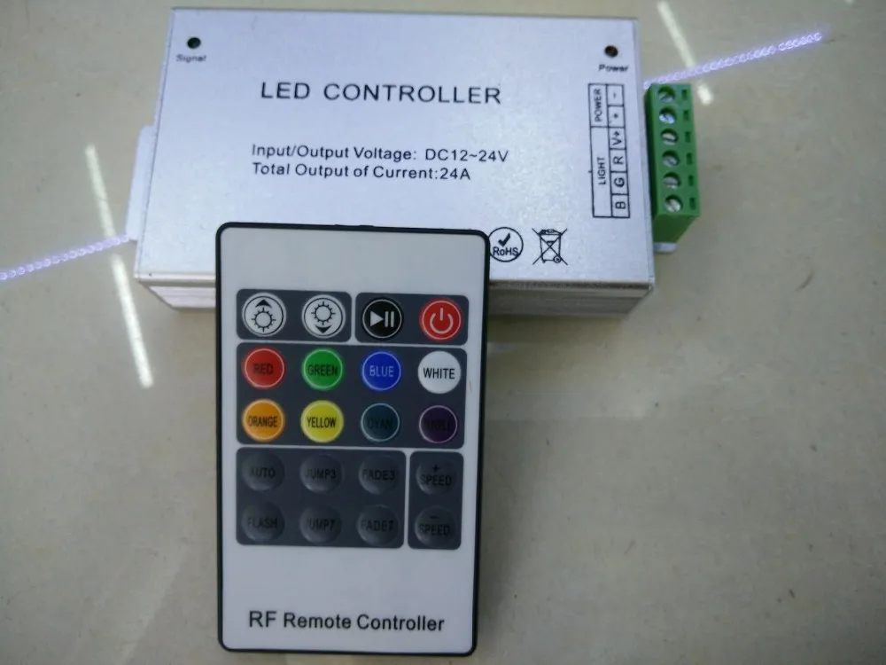 5 шт. DC12-24V Беспроводной RF SMD RGB Светодиодные ленты света 24A, 288 Вт диммер дистанционное управление, 28/20Key пульт дистанционного управления для RGB