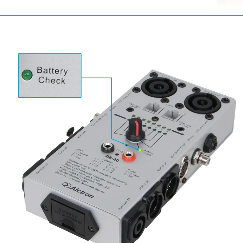 Alctron DB-4C профессиональный кабель тест ers аудио сетевой кабель детектор Тест er тестовый инструмент