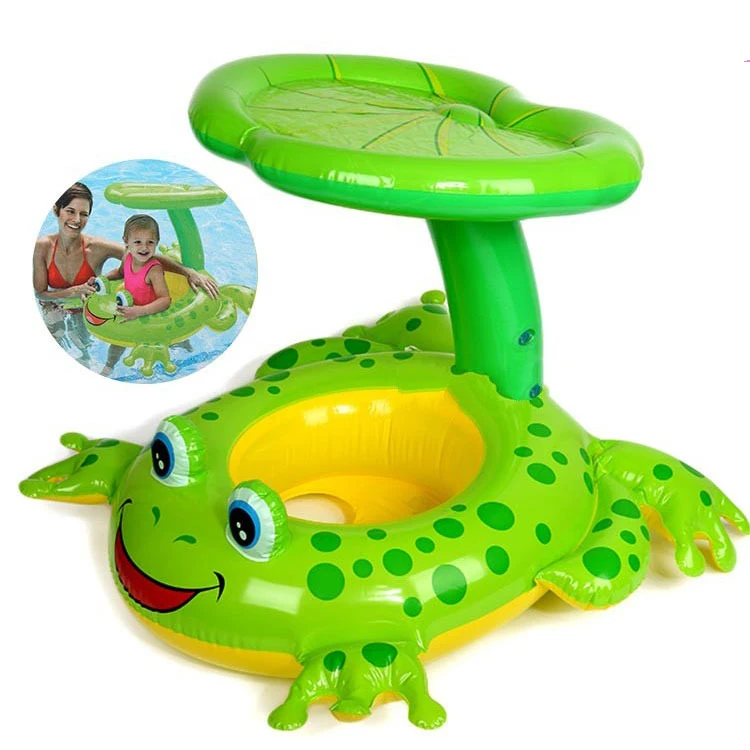 Infláveis da Piscina Flutuadores para Crianças Jangadas da Piscina Guarda-chuva da Água do Bebê do Tampão do Guarda-chuva da rã Brinquedos Engraçado 4 do bebê do tampão do guarda-chuva da rã