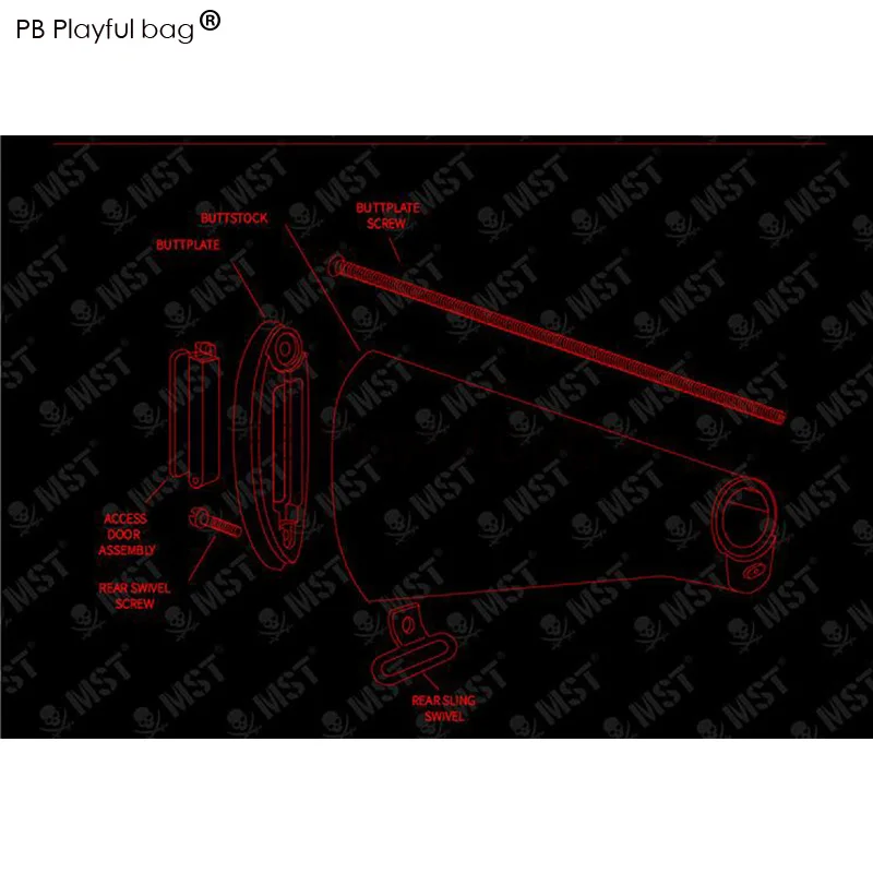 Pb спортивная игрушка для игр на открытом воздухе водяной пистолет M16 большой приклад jinming9 M4A1 общая Вставка Нейлон diy cs ремонт аксессуары KD48
