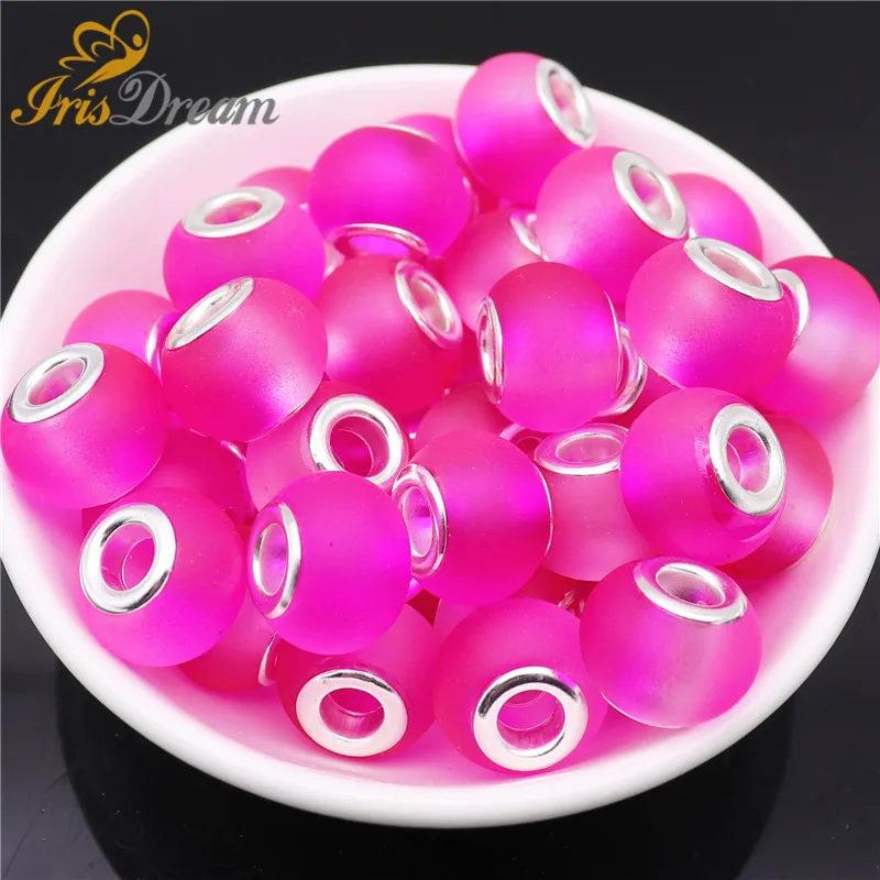 

20Pcs 925 Silver Murano Spacer Charms Crystal Glass Beads Fit Pandora Bracelet Chain Necklace European Bead for Jewelry Making