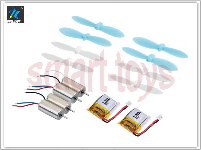 Cheerson CX-10 CX10A  RC Quadcopter Spare Part Accessories Kit(Battery+Propeller+Motor (4)
