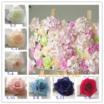 

6PCS 10CM Artificial Fake Silk Oil Painting Vintage Sping Rose Flower Head For Diy Wedding Wall Headwear Decorative Accessory