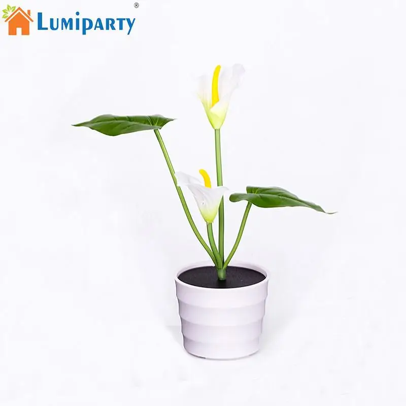 LumiParty светодиодные подковы на солнечных батареях горшки цветок Светодиодная