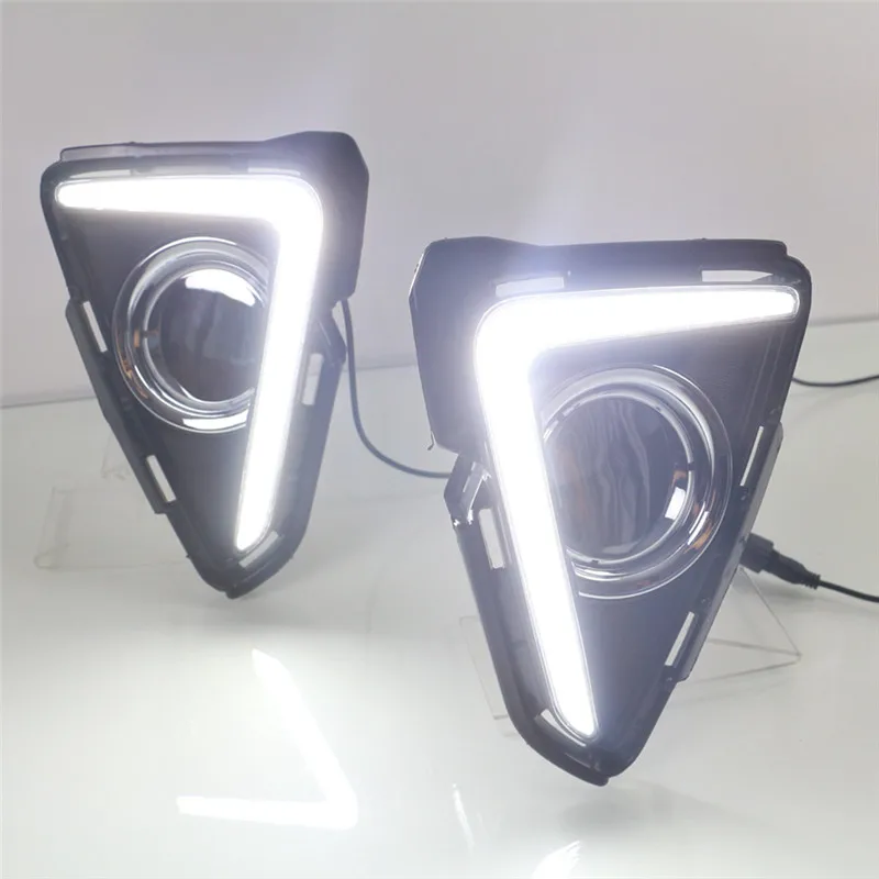 

Car accessories LED DRL for Toyota Rav4 RAV 4 2016 2017 Daytime Running Light fog lamp cover light