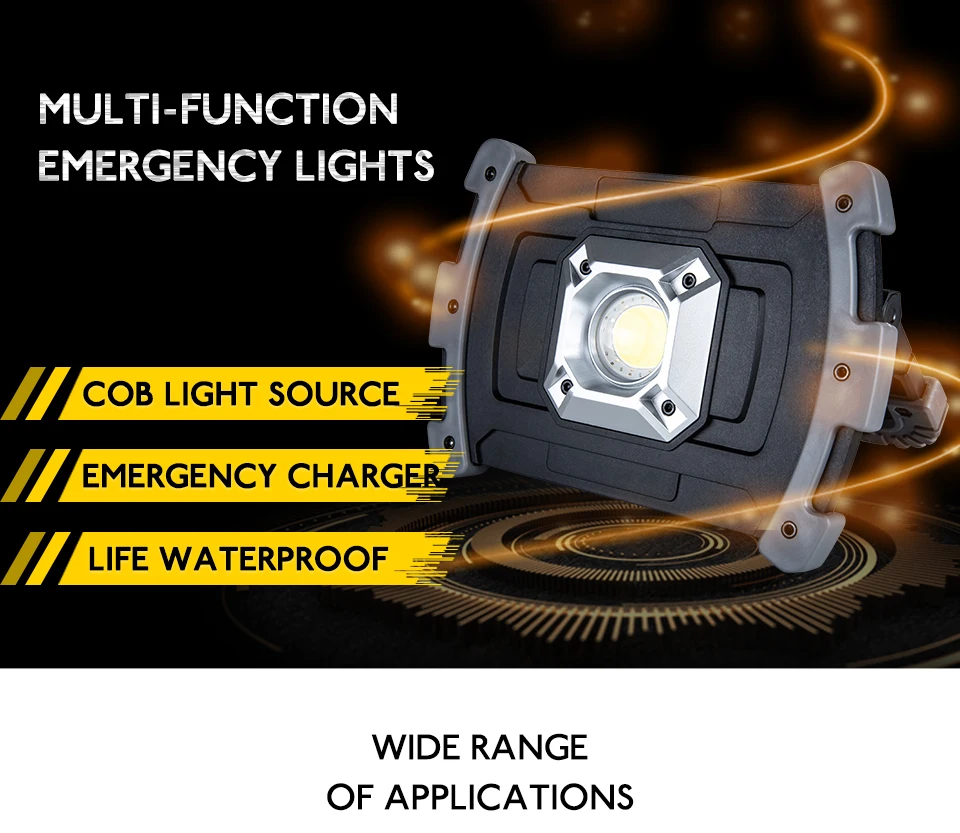 20W COB Portable Spotlight Led Work Light Rechargeable LED Flashlight 18650 or AA Battery Bright Outdoor Camping Light Work Lamp (1)