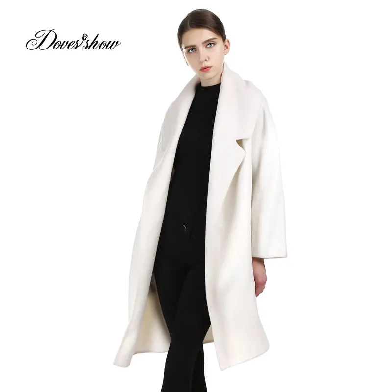 

Women Handmade Sided Cashmere Coat 2017 New Woolen Coat Woman Winter Jacket Overcoat Female Long Outwear Blends Casaco Feminino