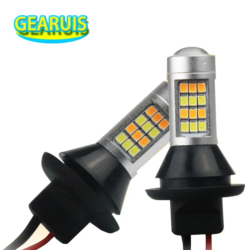 2 шт. автомобиль горки светодиодный 1156 BAU15S T20 7440 BA15S 42 SMD 2835 объектив от белого к