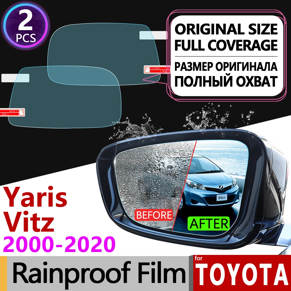 

for Toyota Yaris Vitz 2000 - 2019 XP10 XP90 XP130 10 90 130 Anti Fog Film Cover Rearview Mirror Rainproof Anti-Fog Accessories