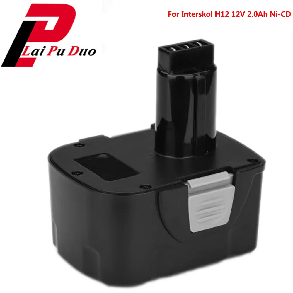 12V 2000mAh H12 Ni-CD Power Tool Battery for Interskol Cordless Drill Replacement Rechargeable Battery