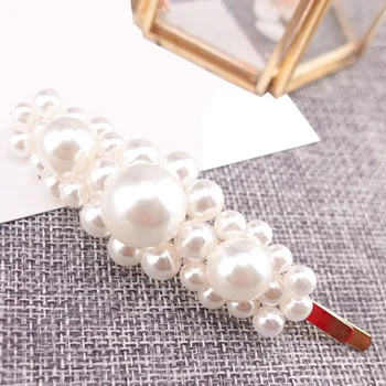 

Women Pearl Hairpins Barrette Hair Clips Hair Claws Headdress Headwear Hair Pins Hairs Accessories Styling Tools
