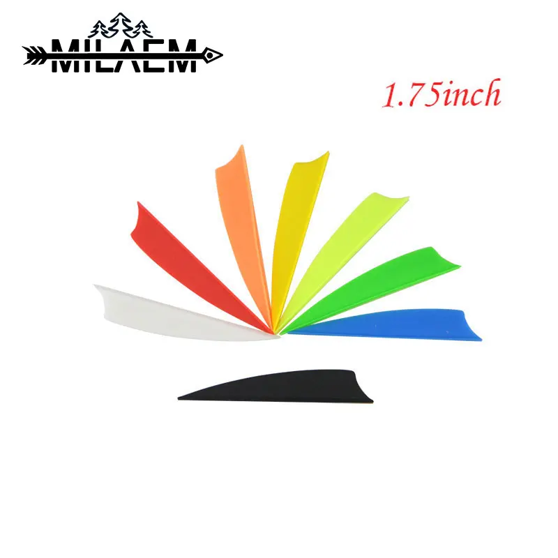 

100pcs 1.75inch Archery Rubber Feather Arrow Fletching Carbon Wooden Bamboo Arrow Shooting Accessories