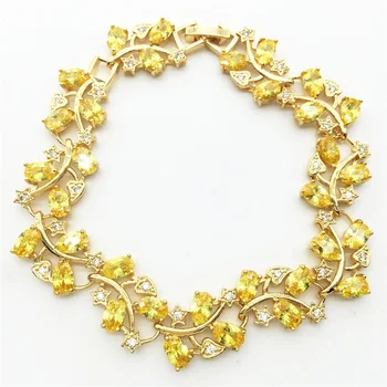 

2017 Zircon Bracelet New Design Trendy plated Plated Gold yellow AAA Cubic Zirconia Jewelry Chain Bracelets & Bangle Wholesale