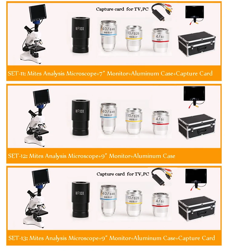 Professional Biological Microscope 400X with 3 Inches LCD Screen For Blood Detection Mites Aquaculture Instrument-20