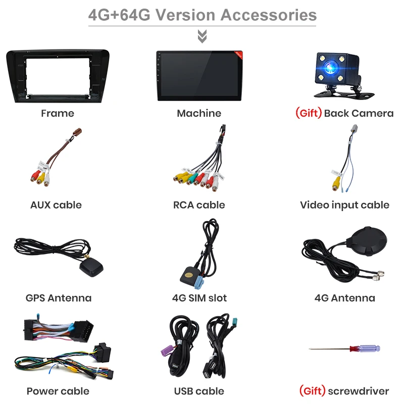 Excellent Junsun 4G+64G CarPlay DSP Android 8.1 Car Radio Multimedia Stereo Player GPS Navi 2 Din For SKODA Octavia 2013-2018 A7 no dvd 5