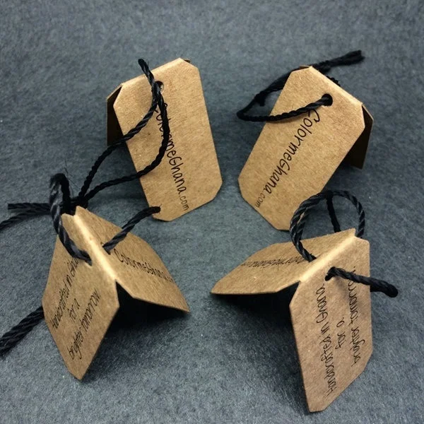 custom fold over hang tags