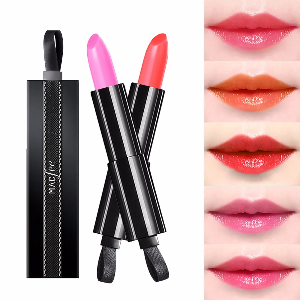 

MACFEE Brand Moisturizer Waterproof Velvet Lipstick Makeup Long Lasting Red Pink Color Pigments Easy to Wear Matte Lip Stick