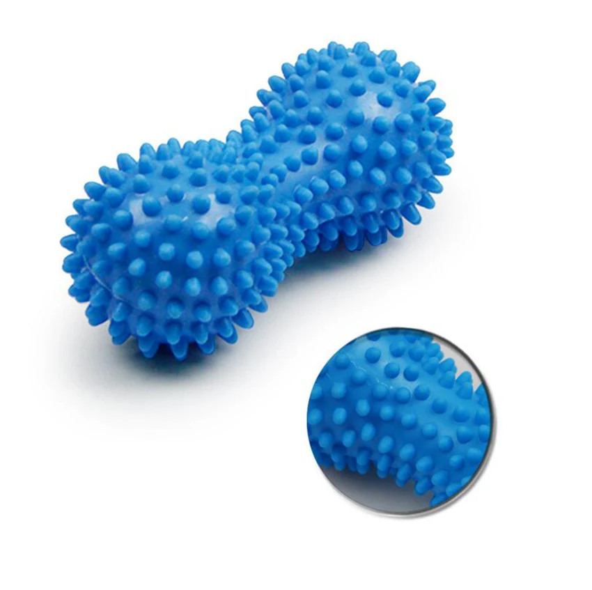 HANRIVER 1 pcs 15 x 7 cm Peanut Massage Ball Roller Soft Reflexology Stress Relief for Palm Foot Arm Neck Back Body Hand
