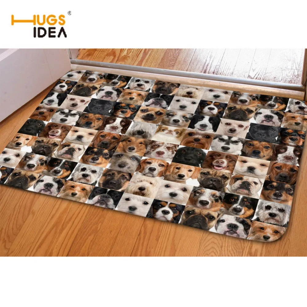 HUGSIDEA милые животные собака кошка головоломка Печатный передний коврик у входной двери креативный домашний декор ванная комната коврики для ванной для гостиной