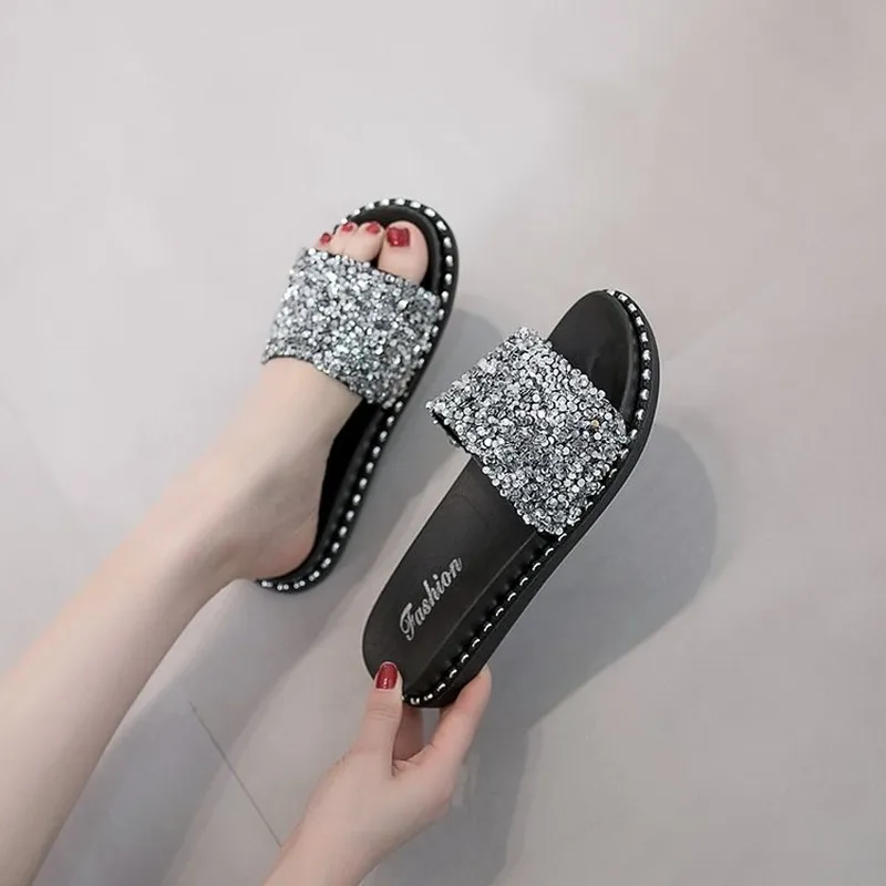 

AECBUY Fluffy Slippers Jelly Slides Flip Flops Luxury Flip Flops 7TXPa13