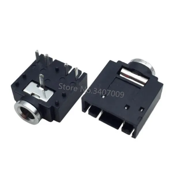 100 шт. PJ 307 PJ307 черный 3 5 мм стерео разъем аудио PCB 3F07 5PIN|pcb connector|pcb socket connectorpcb 10 |