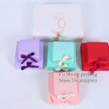 Бумага для творчества конфетная коробка с лентой, упаковка для печенья коробка для конвертов, свадебные вечерние декоративные коробки 500 шт./лот